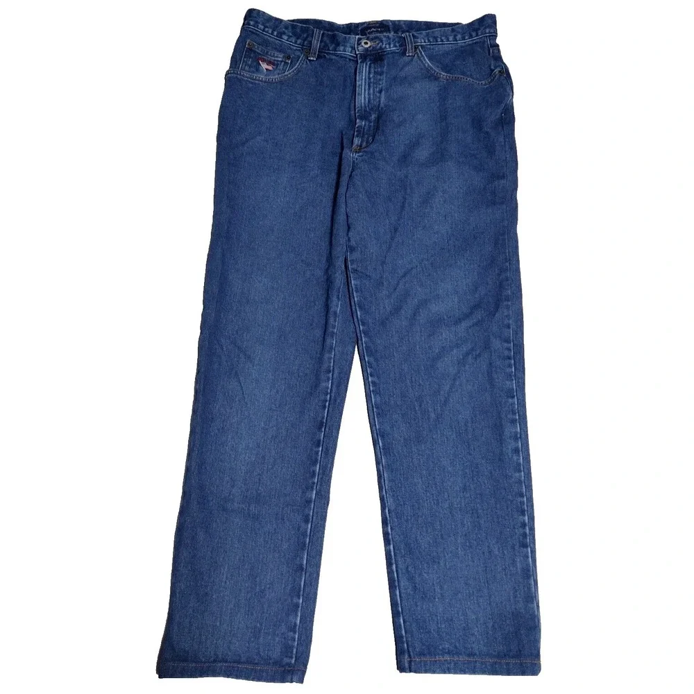 VTG GANT USA Men 38X32 (Actual 37x31)‎ Blue Denim Five Pocket Jeans